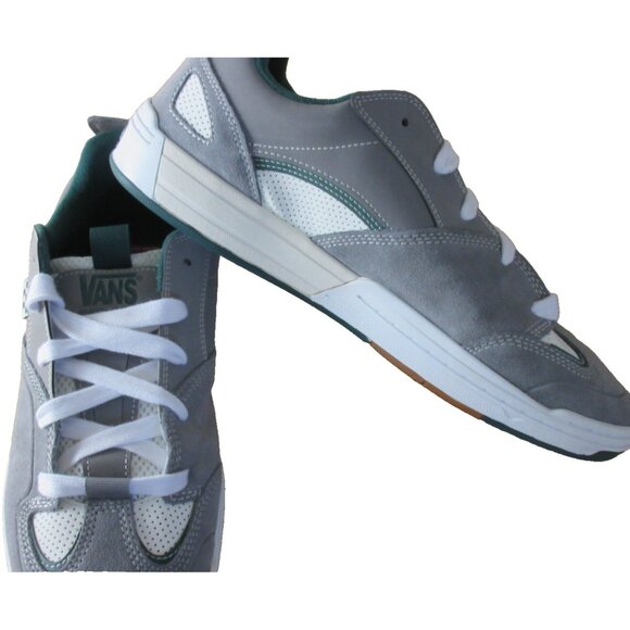 Vans Men's Skate Mixxa Suede Mesh Shoes Green Grey White Sizes NIB - Picture 4 of 5